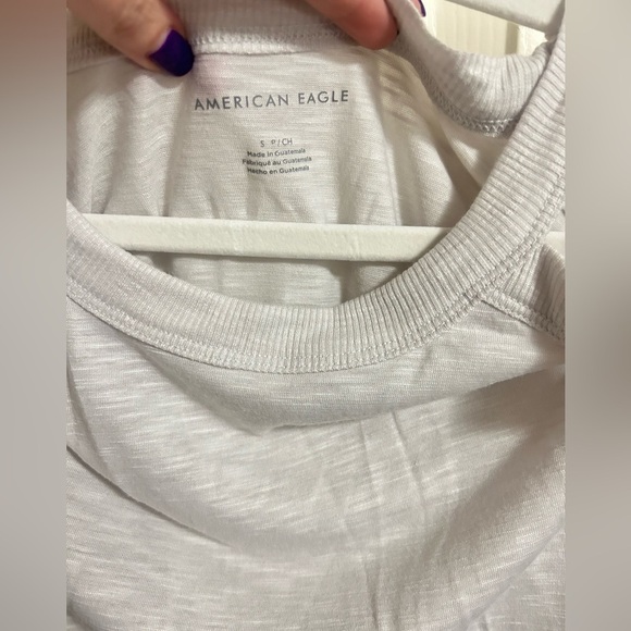 American Eagle Open Shoulder Long Sleeve Top Oatmeal Size Small NWT - Picture 2 of 5